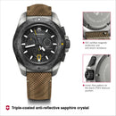 Victorinox I.N.O.X. Chrono Carbon Swiss Made, Black Dial, 43 mm, 200m Water Resistant Wrist Watch