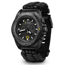 Victorinox I.N.O.X. Chrono Swiss Made, Black Dial, 43 mm, Paracord Strap,  Large Swiss Made Chronograph Watch