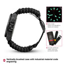 Victorinox I.N.O.X. Chrono Swiss Made, Black Dial, 43 mm, Paracord Strap,  Large Swiss Made Chronograph Watch