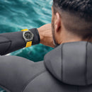 Victorinox Dive Pro Swiss Made, Black Dial, 43 mm, Yellow Rubber Strap, Large Quartz Watch