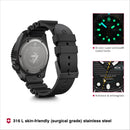 Victorinox Dive Pro Automatic Swiss Made, Black Dial, 43 mm, Black Rubber Strap, Large Watch