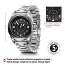 Victorinox Journey 1884 Quartz Swiss Made, Black Dial Watch, 43 MM, Wrist Watch For Men