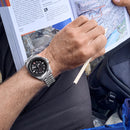 Victorinox Journey 1884 Quartz Swiss Made, Black Dial Watch, 43 MM, Wrist Watch For Men