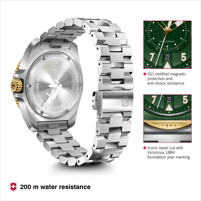 Victorinox Journey 1884 Quartz, Green Dial, Water Resistant Wrist Watch