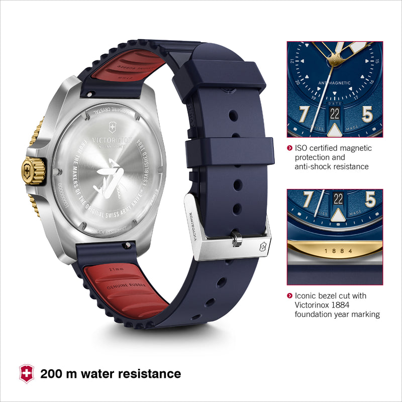Victorinox Journey 1884 Quartz, Blue Dial, 43 mm, 200m Water Resistant Wrist Watch