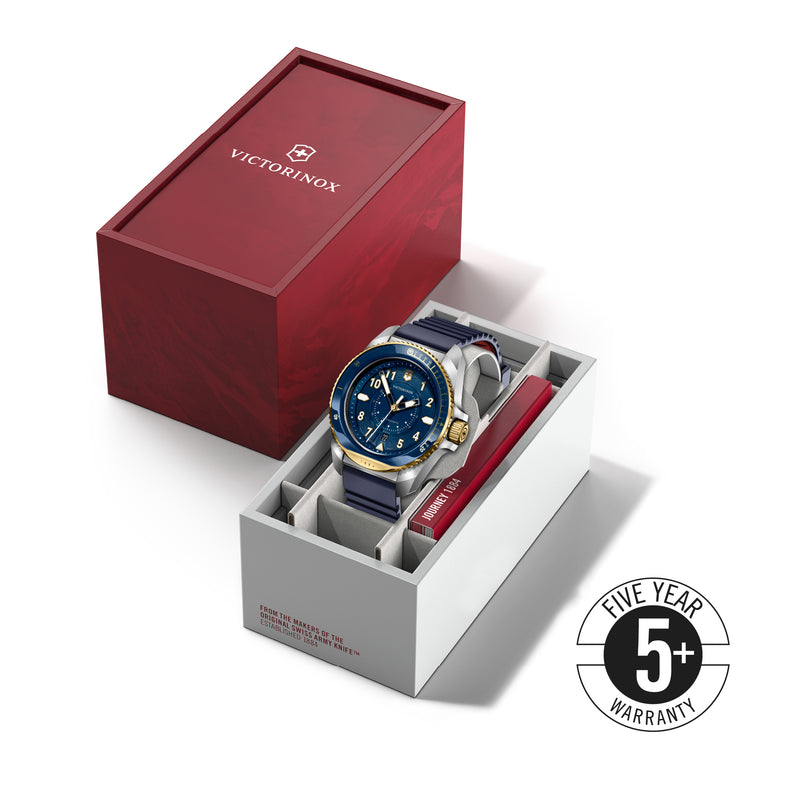 Victorinox Journey 1884 Quartz, Blue Dial, 43 mm, 200m Water Resistant Wrist Watch