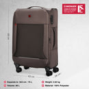 Wenger, Veric Medium Softside Case, Taupe, 66 Liters, Swiss designed-blend of style & function