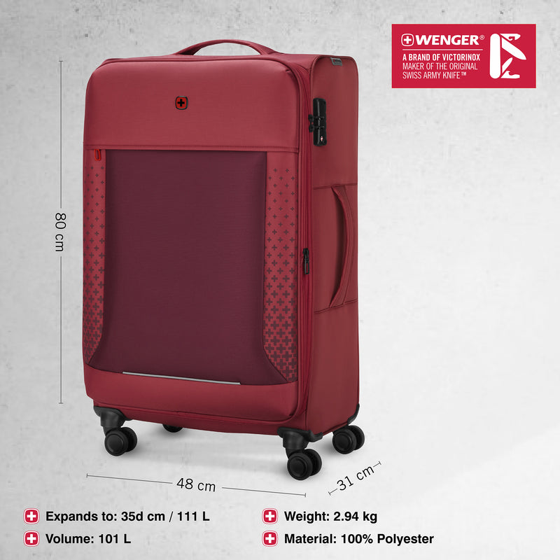 Wenger, Veric Large Softside Case, Salsa, 101 Liters, Swiss designed-blend of style & function