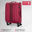 Wenger, Fantic Medium Softside Case, Burgundy, 71 Liters, Swiss designed-blend of style & function