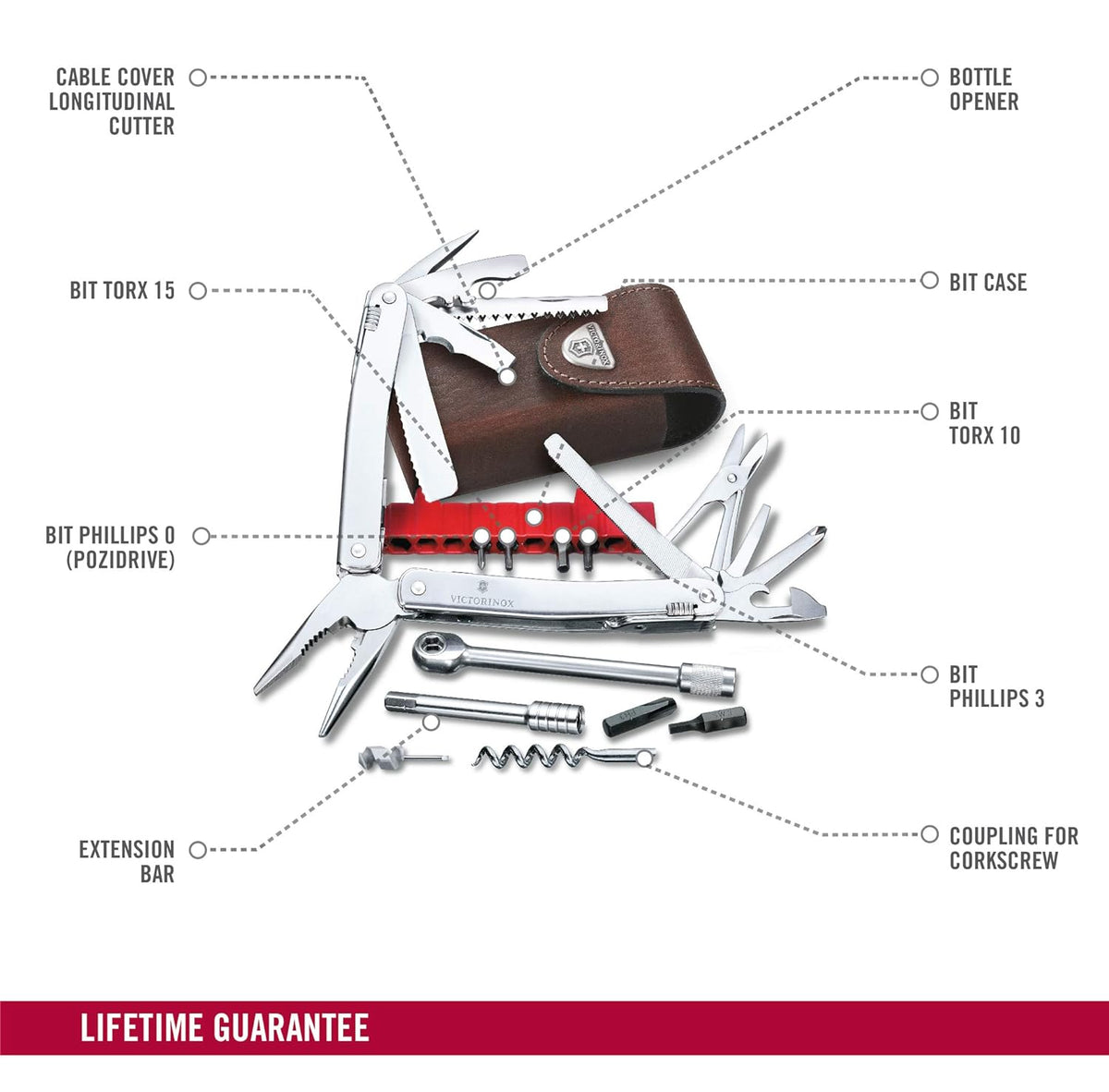 Victorinox Swiss Tool Spirit XC Plus Ratchet 36 in Stainless Steel