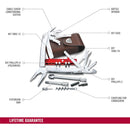 Victorinox Swiss Tool Spirit XC Plus Ratchet - 36 in 1 Stainless Steel Professional Multipurpose Tool with pliers in a leather pouch,
