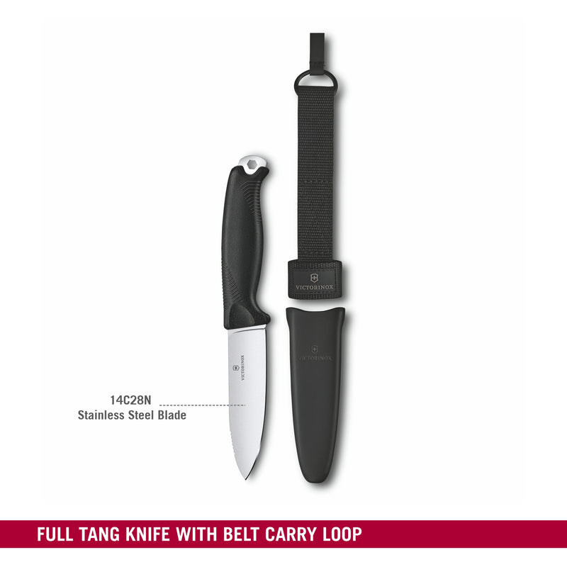Victorinox Swiss Army Knife Venture, Large (23.3 cm) Black, Polymer Handle