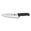Victorinox Swiss Fibrox Stainless Steel Carving Knife, Straight Blade, Black, 20 cm, Swiss Made