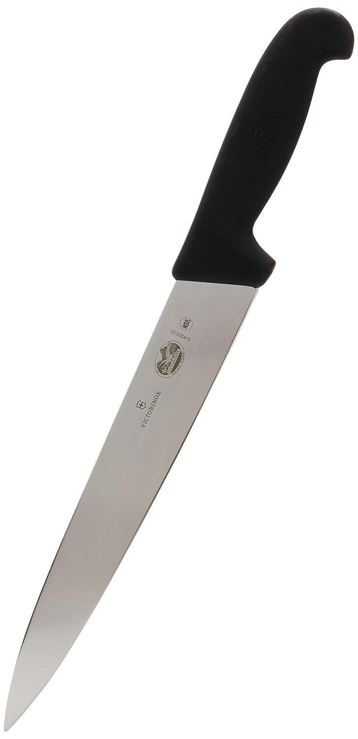Victorinox Fibrox Slicing Knife Extra Wide Blade25cm Black