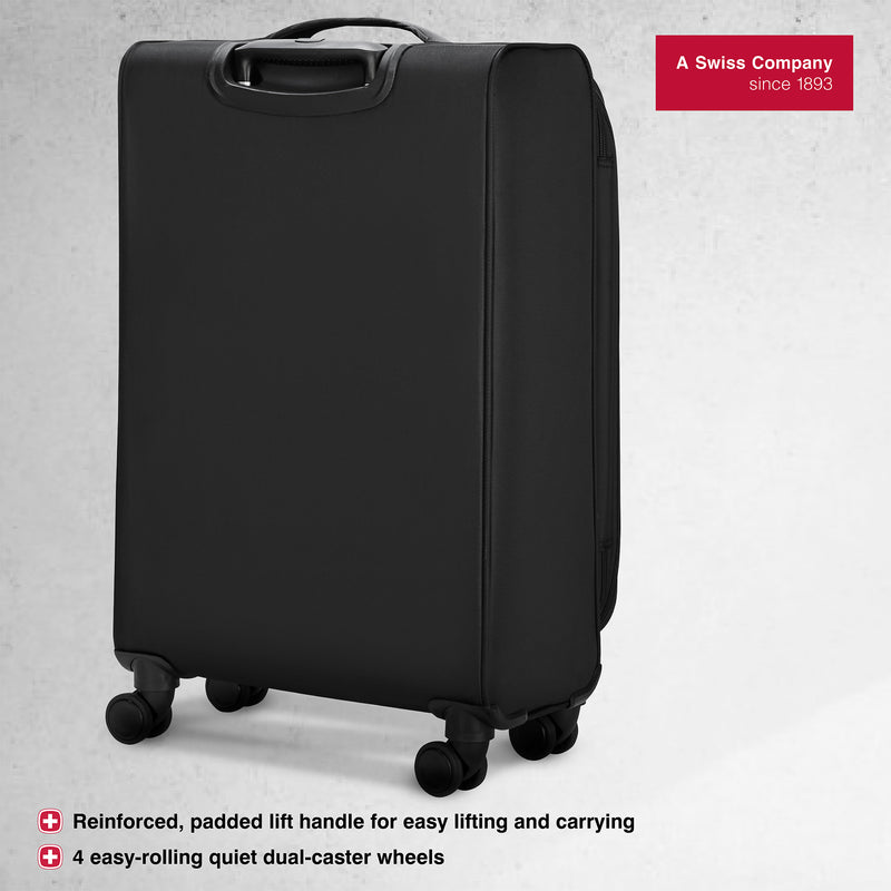 Wenger, Castic Medium Softside Case, Charcoal, 65 Liters, Swiss designed-blend of style & function,