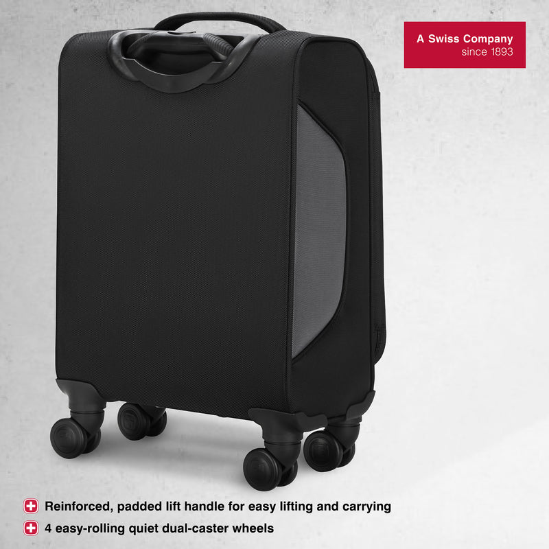 Wenger, Fantic Carry-On Softside Case, Black, 33 Liters, Swiss designed-blend of style & function