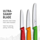 Victorinox Swiss Classic Paring Knives Set 3Pcs Red/Org/Grn