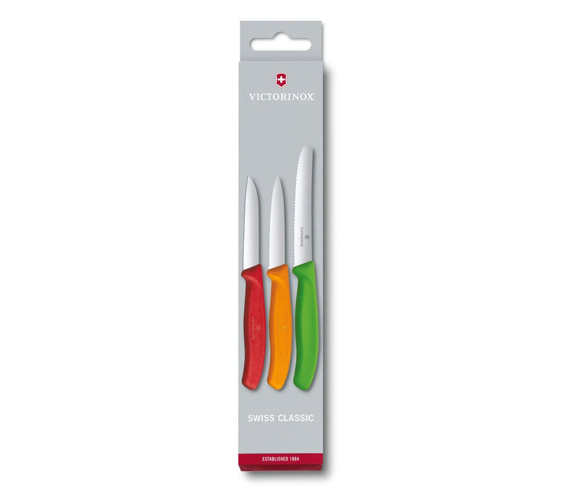 Victorinox Swiss Classic Paring Knives Set 3Pcs Red/Org/Grn