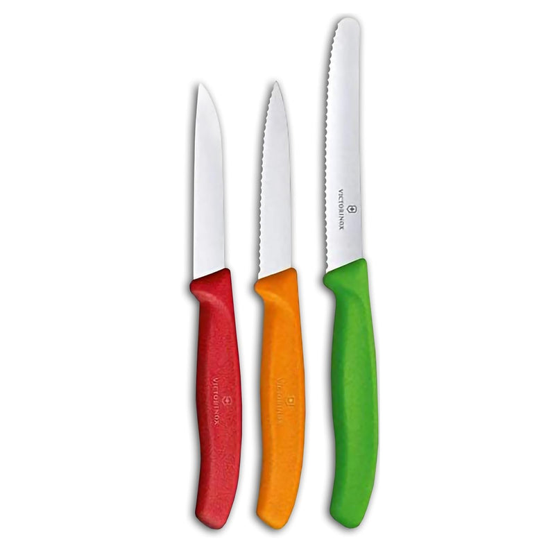 Victorinox Swiss Classic Paring Knives Set 3Pcs Red/Org/Grn