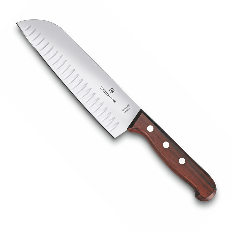 Victorinox Rosewood Santoku Knife Fluted Edge 17cm