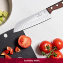 Victorinox Rosewood Santoku Knife Fluted Edge 17cm