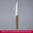 Victorinox Swiss Modern Stainless Steel Steak Knife 2 pieces Set Wavy Edge 12 cm Walnut Wood Swiss Made