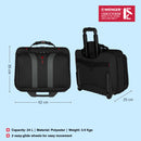 Wenger, Granada 15.6 Inches Wheeled Laptop Case, 24 liters, Black, Business Travel Bag, Swiss Designed