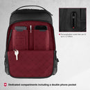 Victorinox Alox Nero, Backpack (17 litres) 15.6 Inch Laptop Pocket, 42 cm, Black, Nylon / Leather| Business Travel Office Bag