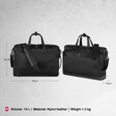 Victorinox Alox Nero, 3-Way Office Bag (16 litres) Laptop Pocket, 44 cm, Black, Nylon / Leather | Business Travel Backpack