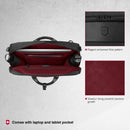 Victorinox Alox Nero, 3-Way Office Bag (16 litres) Laptop Pocket, 44 cm, Black, Nylon / Leather | Business Travel Backpack