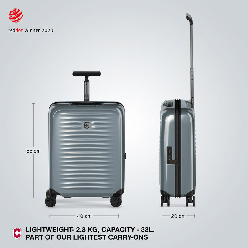Victorinox, Airox Global Hardside Cabin Luggage, 33 litres, Silver