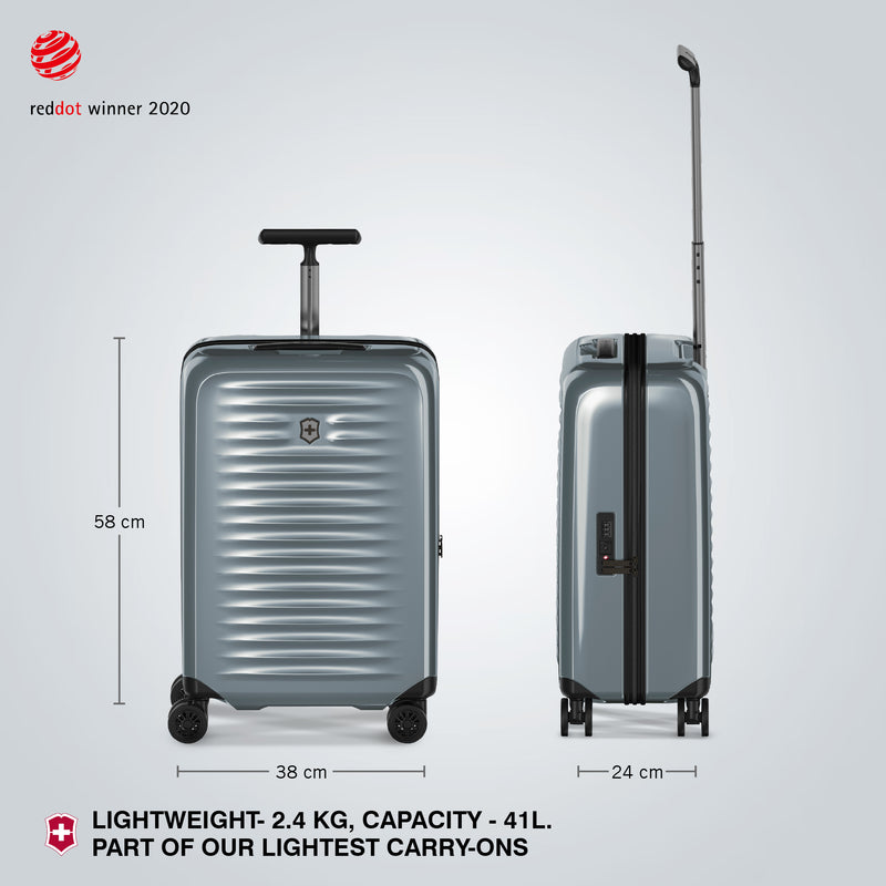 Victorinox, Airox Frequent Flyer Plus Hardside Cabin Luggage, 41 litres, Silver