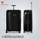 Victorinox Swiss Designed Airox Large Hardside Luggage, 98 litres, Black, Check-in Trolley bag