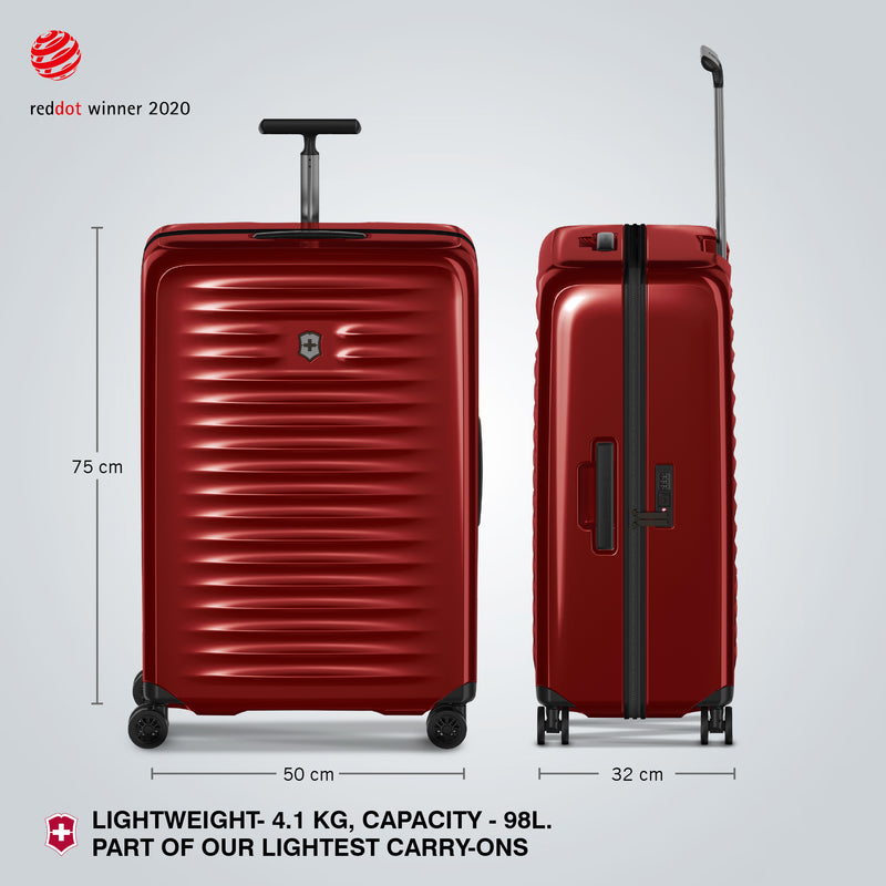 Victorinox, Airox Large Hardside Luggage, 98 litres, Victorinox Red, Check-in Trolley bag