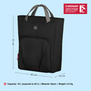 "Wenger, Motion Vertical, 15.6 Inches Laptop Tote Bag, 18 liters, Black, Work Backpack, Vertical Tote, Swiss Designed "