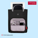 "Wenger, Motion Vertical, 15.6 Inches Laptop Tote Bag, 18 liters, Black, Work Backpack, Vertical Tote, Swiss Designed "