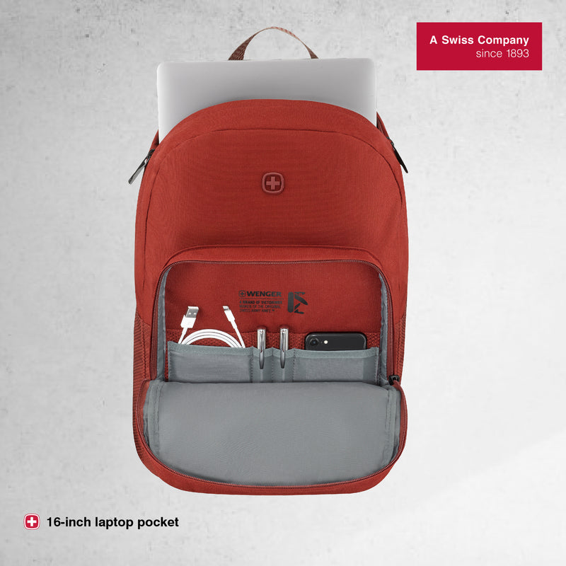 Wenger, Next 23 Crango, 16 Inches Laptop Backpack, 27 liters, Lava Business Travel Bag, Swiss Designed