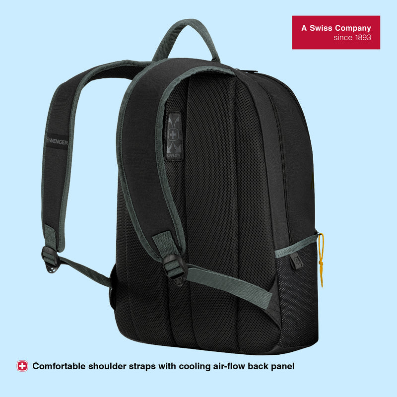 Wenger, Next 23 Trayl, 15.6 Inches Laptop Backpack, 22 liters, Gravity Black, Work And Adventure Bag