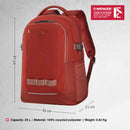 Wenger, Next 23 Ryde, 16 Inches Laptop Backpack, 26 liters, Lava, Work Bag, Swiss Designed