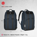 Victorinox Swiss Designed Architecture Urban2 Deluxe Travel Backpack (23 litres) 15-inch Laptop Pocket, 46 cm, Blue, Polyester