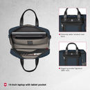 Victorinox Swiss Designed Architecture Urban2 Briefcase Travel Bag(16 litres) 14-inch Laptop Pocket, 42 cm, Blue, Polyester