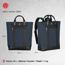 Victorinox Architecture Urban2 2-Way Carry Office Bag (20 litres), 15-inch laptop pocket, 40 cm, Blue, Ployester |  Business Travel Carry Tote Bag