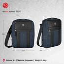 Victorinox Architecture Urban2, Office Bag (6 litres), 28 cm, Blue, Polyester | Business Travel Crossbody Sling Bag For Men, 10-inch Tablet Pocket