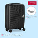 Wenger, Ultra-Lite Hardside Cabin Luggage, 36 Liters, Black, Travel Suitcase, Swiss Designed