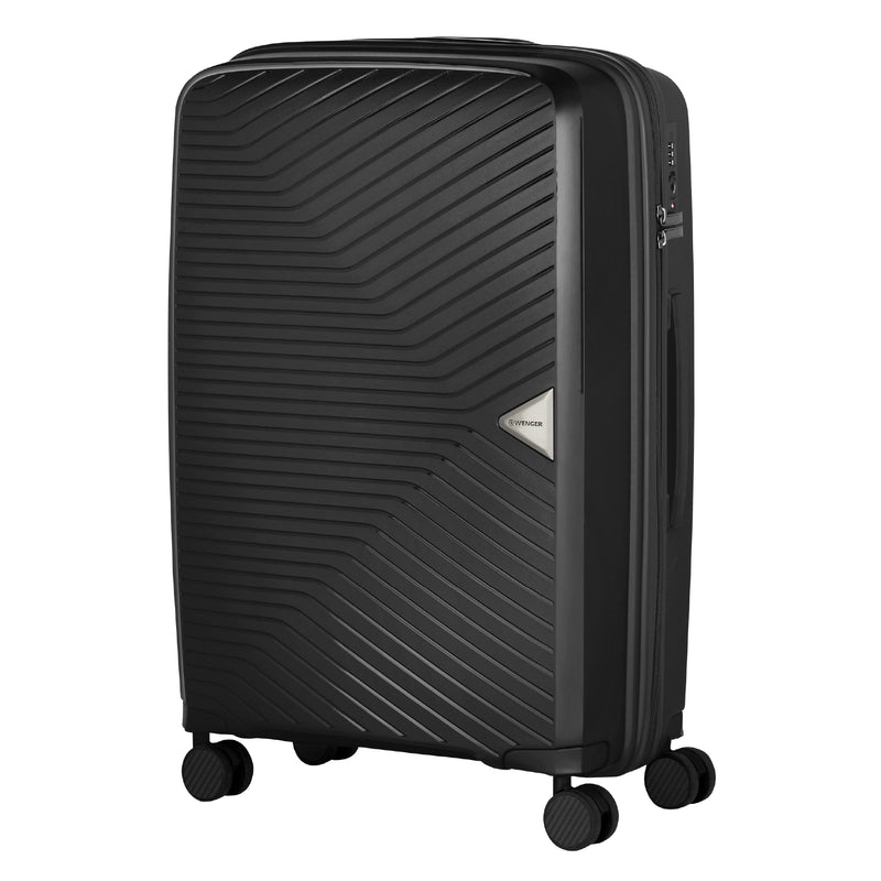 Wenger, Ultra-Lite Medium Hardside Check-In Luggage, 60 Liters, Black, Travel Suitcase, Swiss Designed