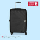 Wenger, Ultra-Lite Medium Hardside Check-In Luggage, 60 Liters, Black, Travel Suitcase, Swiss Designed
