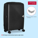 Wenger, Ultra-Lite Medium Hardside Check-In Luggage, 60 Liters, Black, Travel Suitcase, Swiss Designed