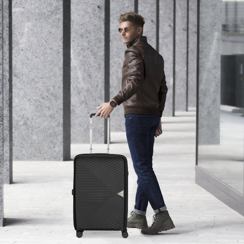 Wenger, Ultra-Lite Medium Hardside Check-In Luggage, 60 Liters, Black, Travel Suitcase, Swiss Designed