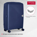 Wenger, Ultra-Lite Medium Hardside Check-in Luggage, 60 Liters, Blue, Travel Suitcase, Swiss Designed