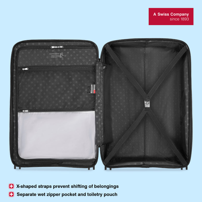 Wenger, Ultra-Lite Large Hardside Check-In Luggage, 112 Liters, Black,